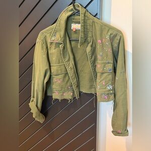 Anthropologie Pilcro cropped jacket. Size S. Great condition. Perfect for Fall